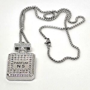 Stainless Steel CZ Perfume Bottle